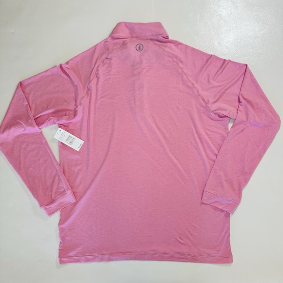 Johnnie-O Performance Quarter Zip Pullover Men's Large Pink UPF 50 NWT - Picture 6 of 8